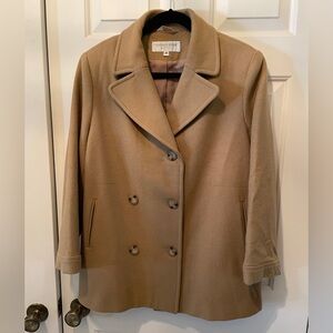 Andrea Brem NY Women’s Medium Tan Camel Wool Peacoat